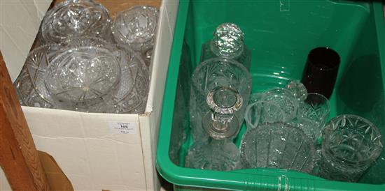 Box of cut glass etc